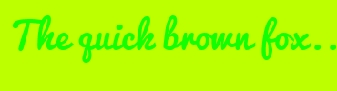 Image with Font Color 11FF00 and Background Color BEFF00